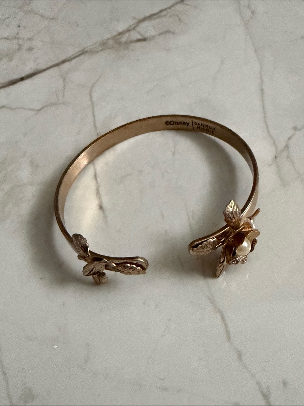 NWT Disney x Danielle Nicole Rose & Pearl Cuff Bracelet